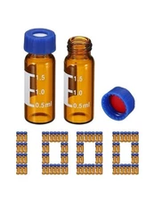 PATIKIL 2ml Autosampler Vial, 1000 Pack HPLC/GC Vials 9-425 Lab Amber Vials