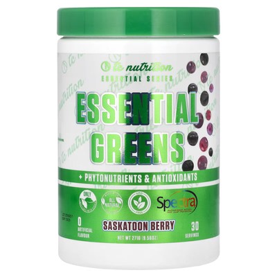 2 X TC Nutrition, Essential Series, Essential Greens, Saskatoon Berry , 9.56 oz