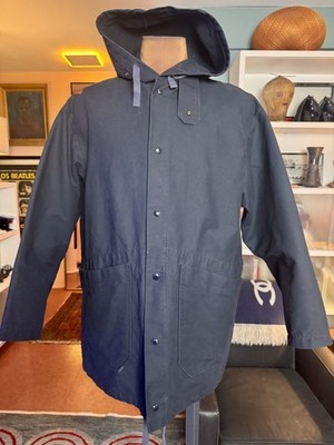 ENGINEERED GARMENTS Navy Hood Cotton Rain Duffle Coat Jacket Sz M