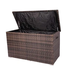 Direct Wicker PA-3256B-Brown Large 296 Gallons Brown Lamao Rattan Outdoor Sto...