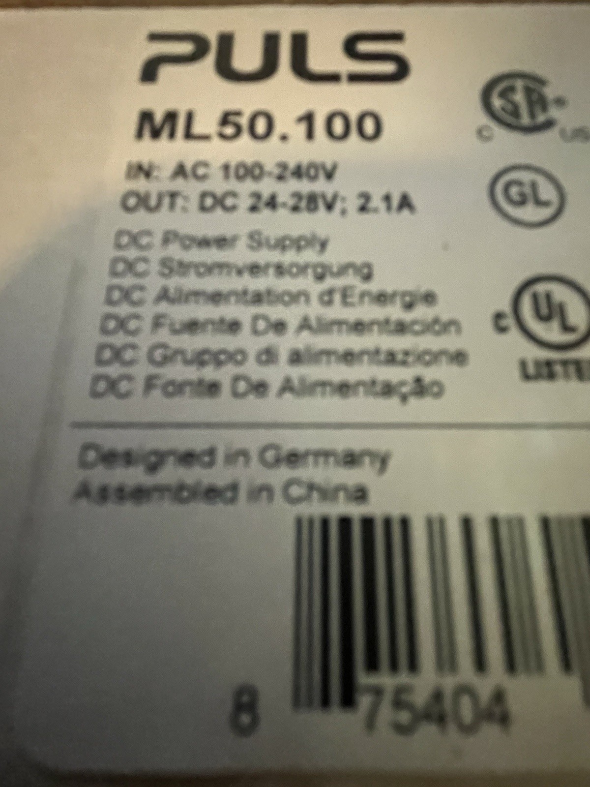 Puls ML50.100 Power Supply