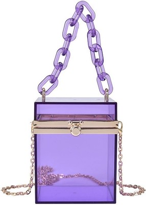 Women's Cute Cube Shape Handbag Magic Shoulder Bag Clutch Bag With Super Long...