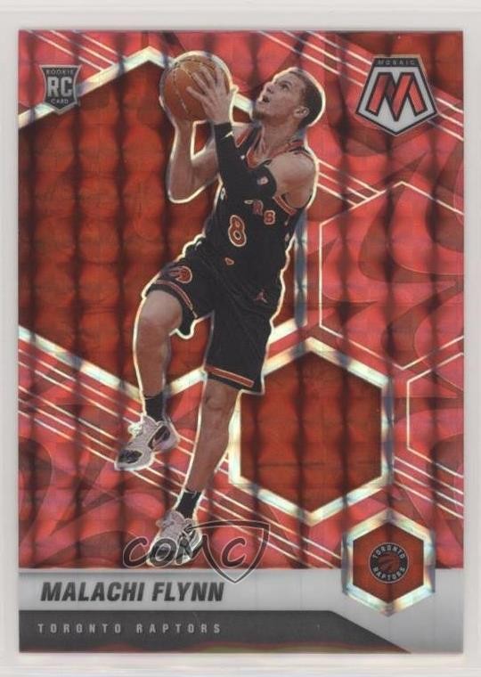 2020-21 Panini Mosaic Rookie Reactive Red Prizm Malachi Flynn #236 2l4