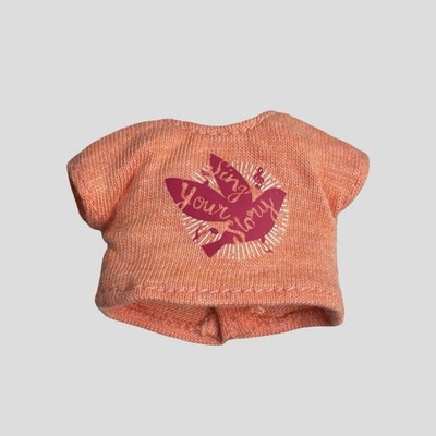 American Girl Mini 6  Doll Tenney Grant Tenney s Pink Peach Shirt Top