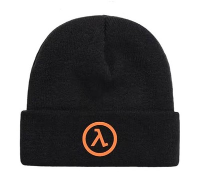 HALF LIFE - LAMBDA ''Flex'' Logo - Black Knit Beanie Cap Hat - Half Life, PC Gamer