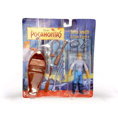 Vintage Disney s Pocahontas John Smith with Canoe Action Figure Mattel 1995