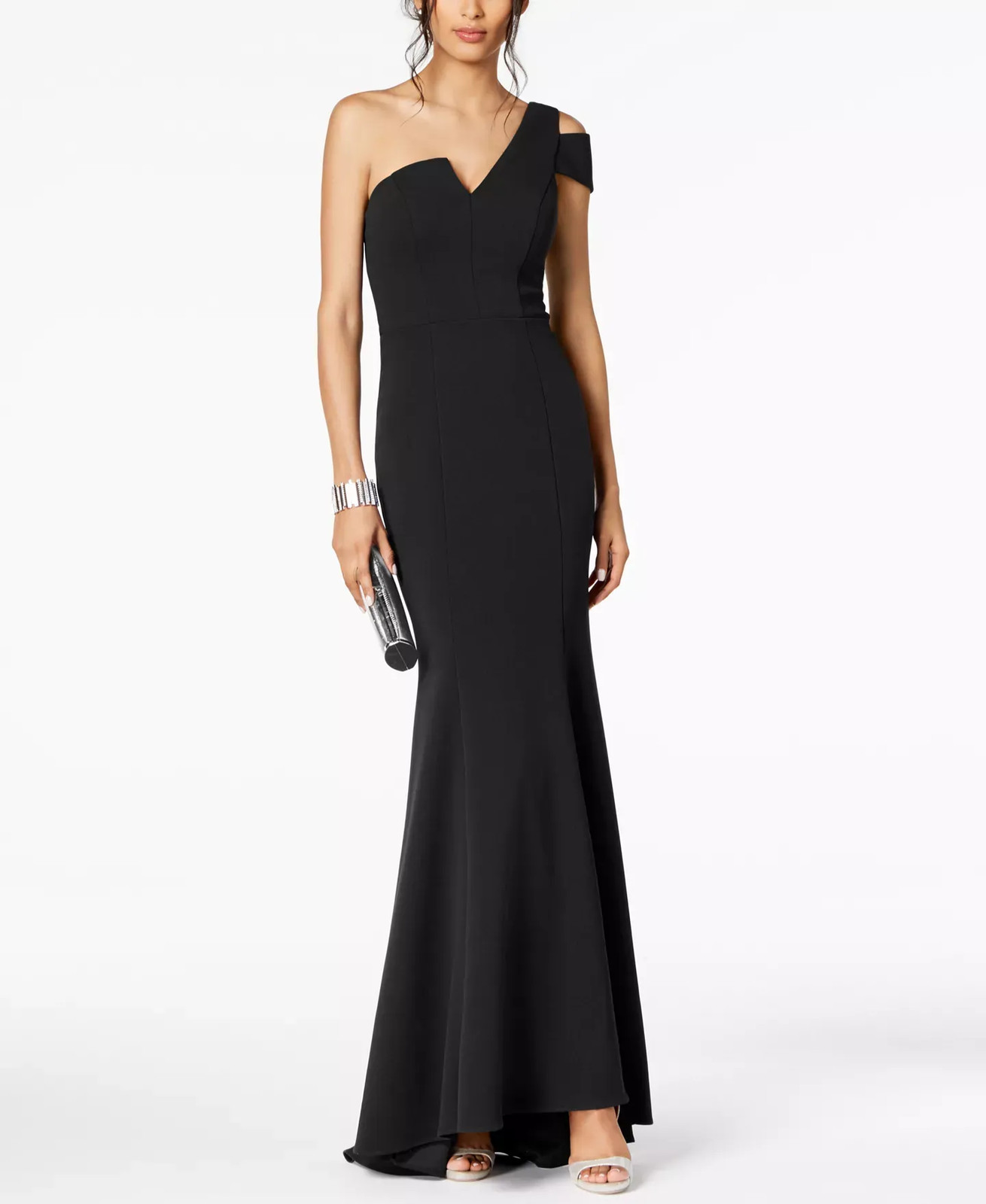 Betsy & Adam Women's Dress Sz 6 One-Shoulder A-Line Gown