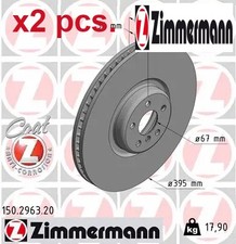X2 PCS FRONT BRAKE DISC SET LEFT AND RIGHT 150.2963.20 ZIMMERMANN I