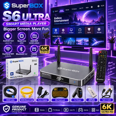 SuperBox S6 Ultra Smart TV Box Android 12 4GB+64GB Bluetooth 5.2