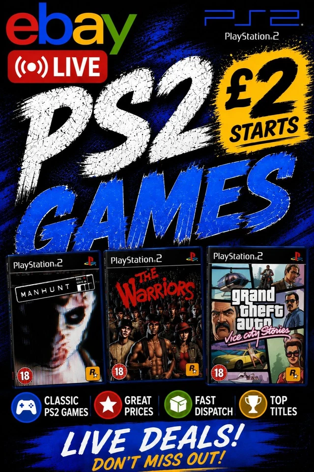 🎮 PS2 Games Live Deals | £2 Starts | Classic PlayStation Titles 🔥