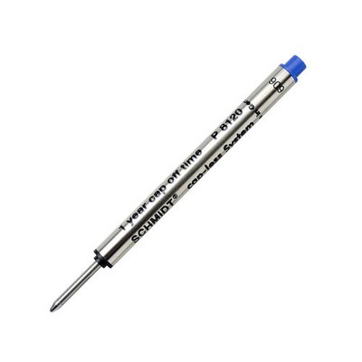 Schmidt Cap-Less System Rollerball Blue Fine Pt  Refill New 2 Refills Sc58120