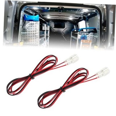 2PC Van Cargo Room LED Lights Pigtail Connector Wires Harness for 2015-2024 
