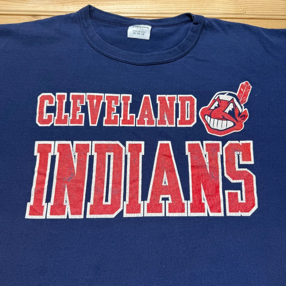 Camiseta De Colección Años 90 Cleveland Indians MLB Chief Wahoo Béisbol Hecha en EE. UU. Talla XL Foto 2 de 4