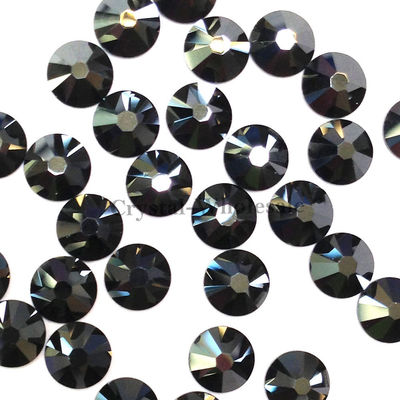 Jet Hematite (280 HEM) Swarovski 2058 Crystal Flatbacks Rhinestones nail art ss7