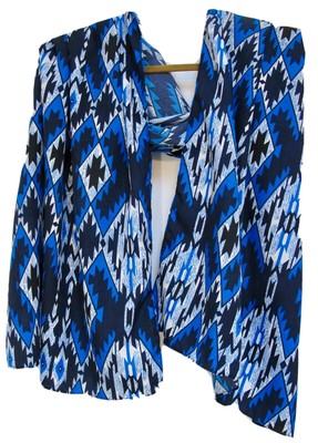 Canyon Sky Scarf Blue Southwest Inspiration Polyester 21'' x 72''