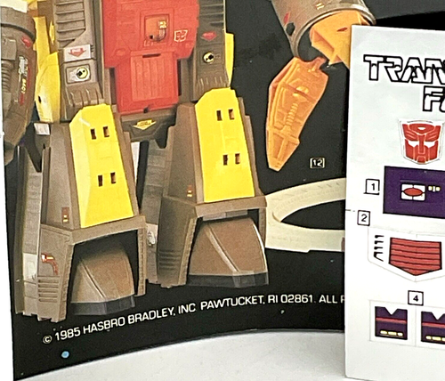 1985 Hasbro Bradley Transformers Toy Stickers 5986 5971 & Advertising Insert - Picture 2 of 12