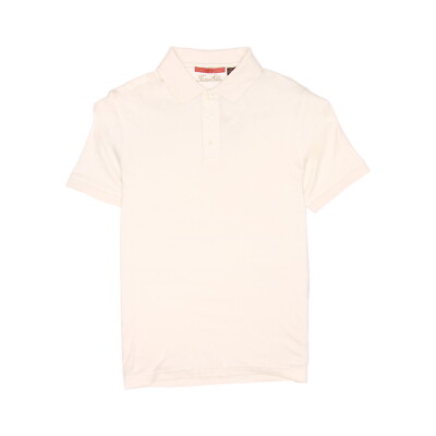 Tasso Elba Collezione Mens Short Sleeve Pima Cotton Polo Shirt (Medium, Salt)