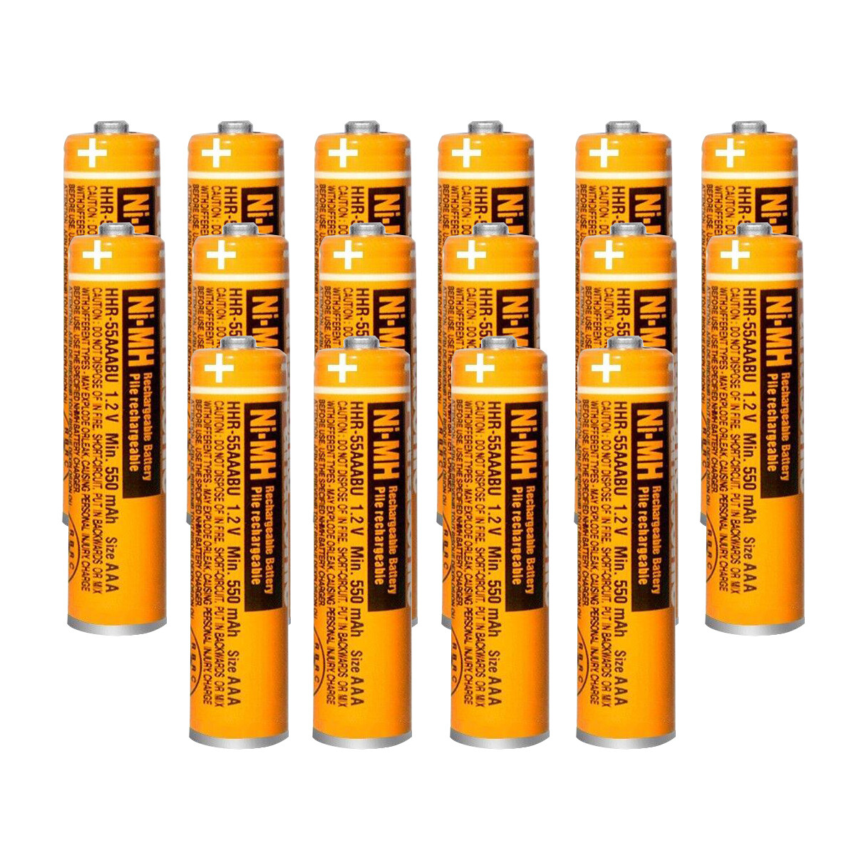 Lot Panasonic AAA Rechargeable Batteries 550mAh 1.2V NiMH / 4 Slots