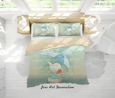 3D Elephant Umbrella Kids Quilt Cover Set Duvet Cover Bedding Pillowcases