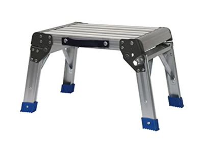MaxWorks 80773 Foldable Aluminum Platform & Step Stool 350 lbs. Maximum Capacity