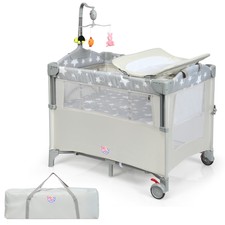 gymax 5 in 1 portable bassinet