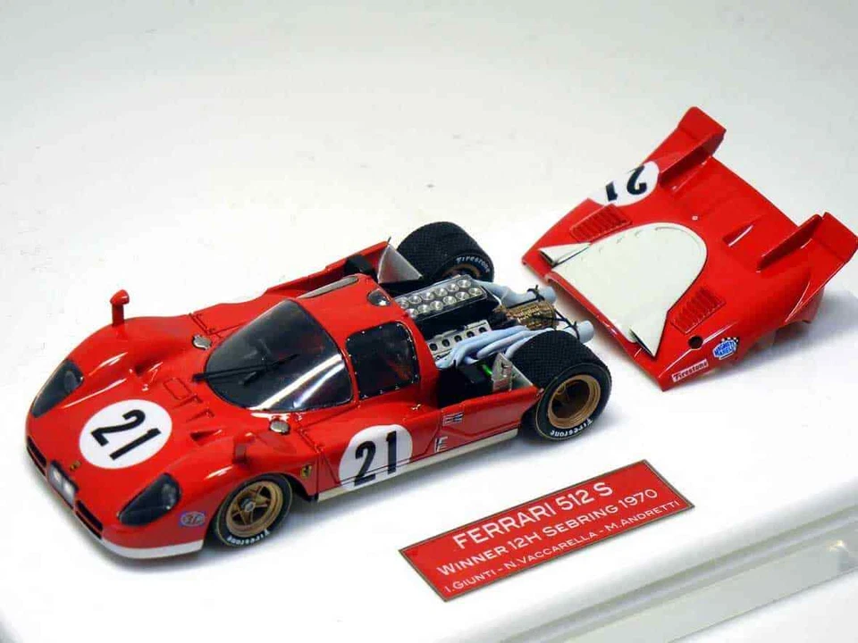 Tameo Kits MTG003 Ferrari 512 S 12H Sebring 1970 Winner Kit Montaggio 1/43 - Immagine 2 di 3