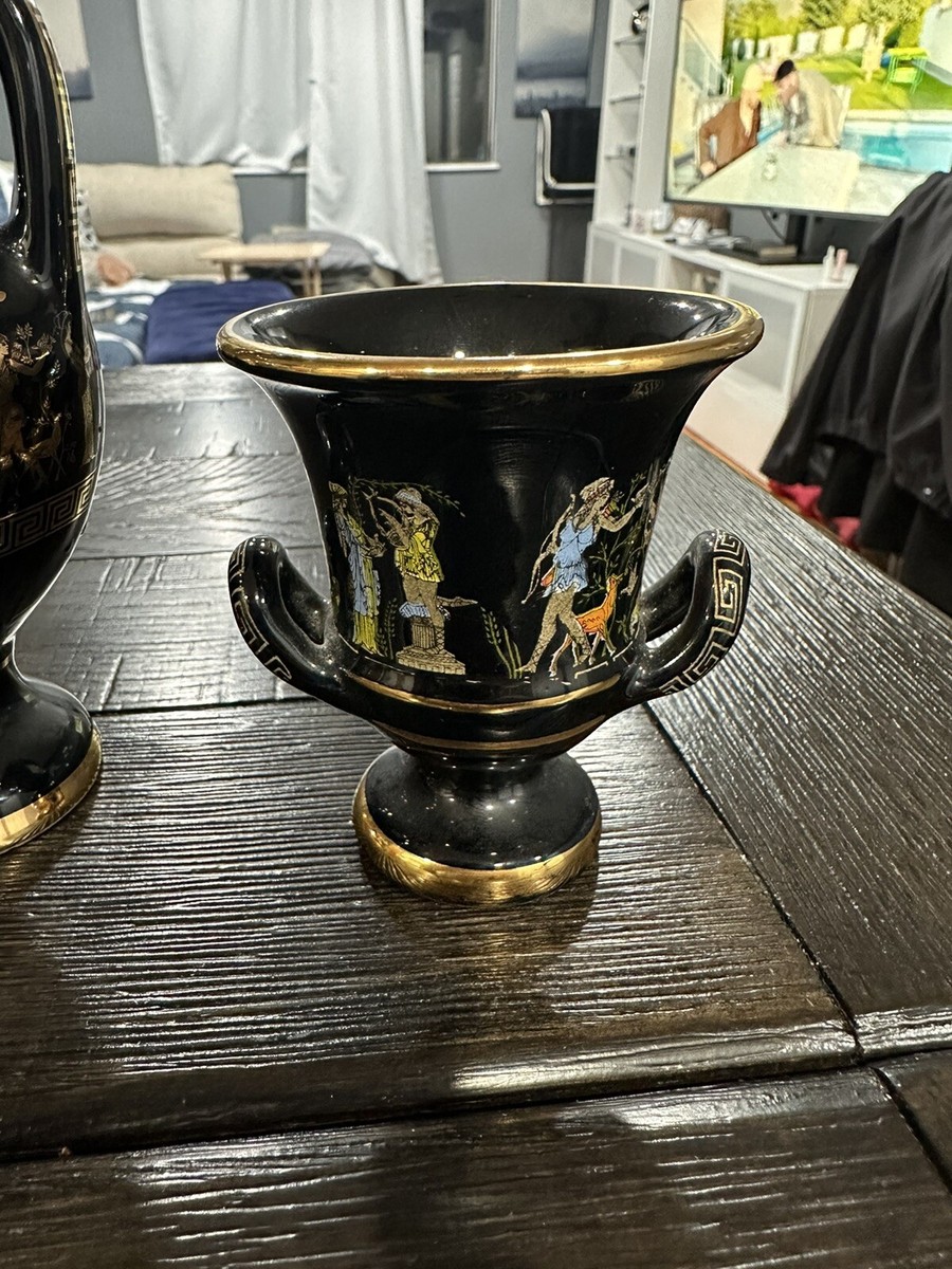 ST Hand Made In Greece In 24k Gold Vase Set | eBay