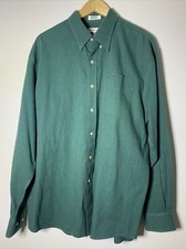 Cutter  Buck Mens Long Sleeve Button Up Shirt Green Size XL
