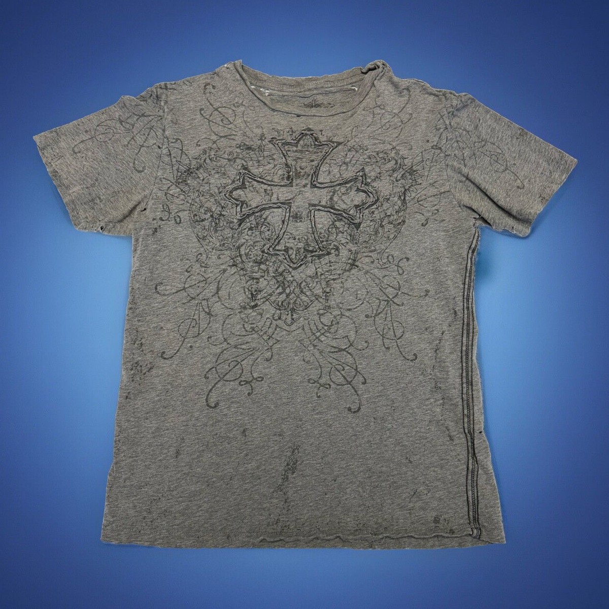 Y2k Grunge T Shirt Adult Small Gray Short Sleeve Third Rail