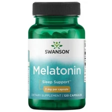 Swanson Extra Strength Melatonin - 100% Drug Free 3 mg 120 Caps