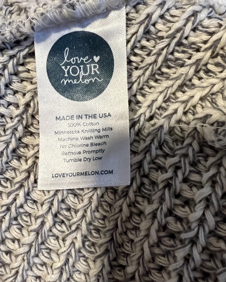 Love Your Melon Cuffed Style Gray White Beanie Hat - Image 3 of 3