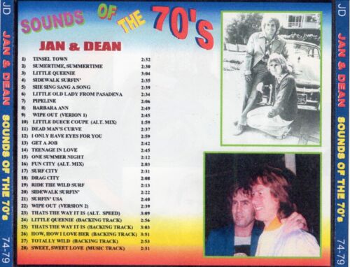 Jan and Dean-Sounds of The 70's- Rare J&D Tracks From '74- '79- 28 Great CD Cuts - Picture 3 of 7
