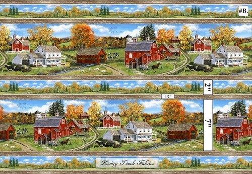 WILMINGTON, BOB FAIR, "AUTUMN GROVE", FALL, AUTUMN, COUNTY FARM HOME FABRICS - Picture 5 of 10