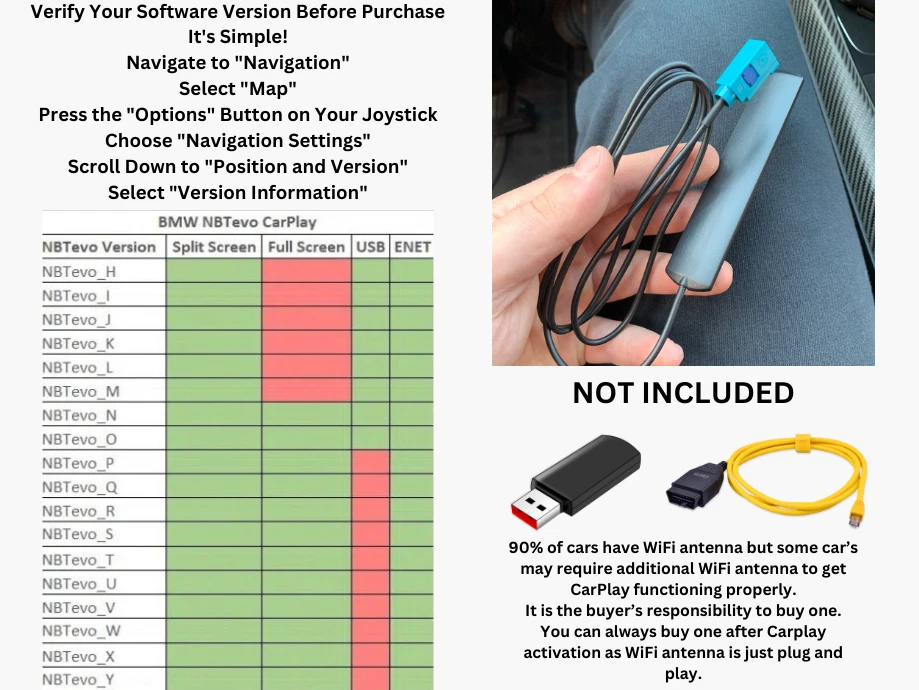 Apple Carplay Activation BMW G01 G11 G12 G30 G31 G32 i8 F90 F06 ID 5/6 EVO FSC - Immagine 2 di 3