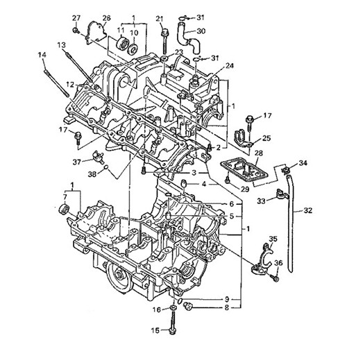 Visserie carter YAMAHA YZF 600 de 1995 à 2007 : kit vis Allen inox moto YZF600