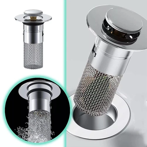 2 Pack Floor Drain Filter Hair Catcher Shower Sink Mesh Basket Strainer Draining - Picture 10 of 13