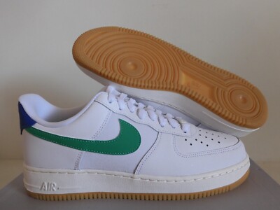 WMNS NIKE AIR FORCE 07 WHITE-STADIUM GREEN-GAME ROYAL BLUE SZ 10  [DD8959-110]