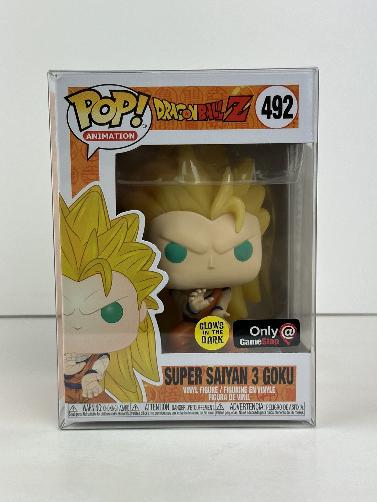 Funko Pop! Animation Dragon Ball Z Super Saiyan 3 Goku GameStop Exclusive  Figure #492 - US