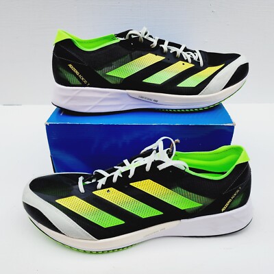 Adidas Adizero Adios 7 Running Shoes Black Green Sneaker  display picture 3