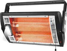 Electric Garage Space Heater Shop Ceiling Mount Quartz Wall Adjustable 1500 Watt