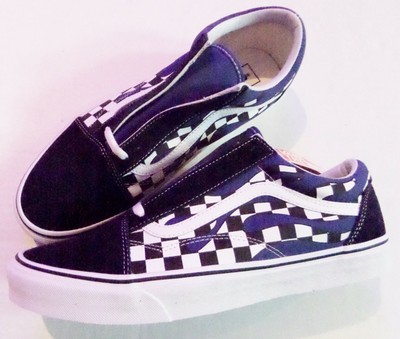 navy blue checker vans