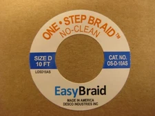 Easy Braid Desoldering, 25 pack, 10ft, OS-D-10AS