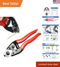 Ergonomic Wire Cutter for Up to 5/32" Steel - Safe and Easy Operation