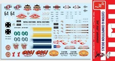 AMT MKA024  Vintage Rat Rod + Custom Car Decal Sheet plastic models 1/25, 1/24