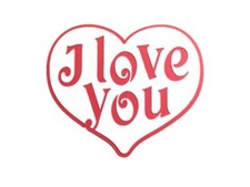 I Love You Cardstock Words with Backgrounds Die Cuts Scrapbook 6 Pieces