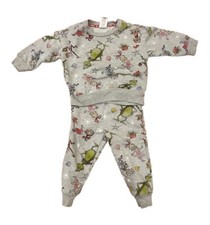 The Grinch Toddler Fleece Printed Swearshirt and Joggers 2 Piece Set, Gray