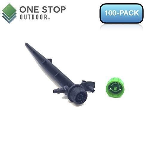 100 PIEZAS Sistema de goteo emisor de goteo de flujo de agua ajustable 360° - Imagen 4 de 5