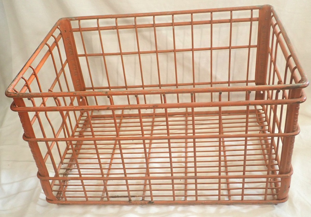 Vintage Rare Farmland Dairy Metal Milk Crate | eBay