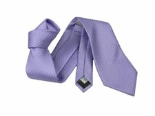 Cravatta seta lilla a pois bianchi puntini a spillo cerimonia uomo