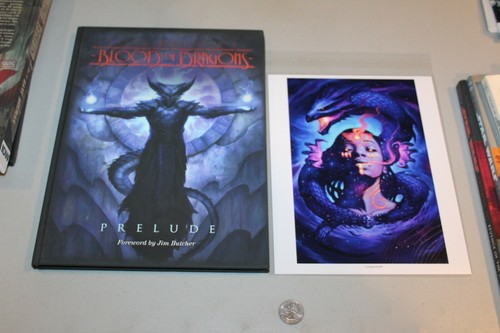 SIGNED Tyler Walpole Blood of Dragons Prelude Art HC 1st print + bonus Fantasy 